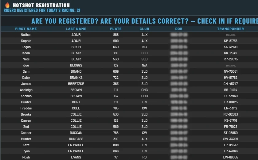 Registration